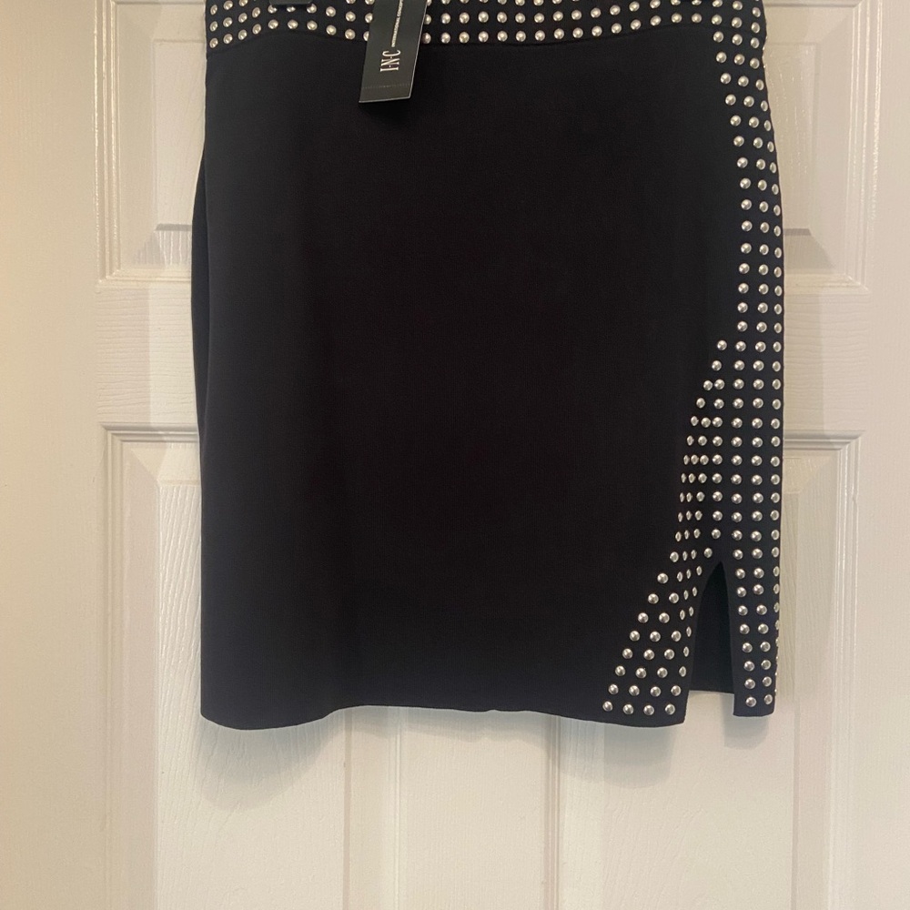 Elegant Black Studded Skirt